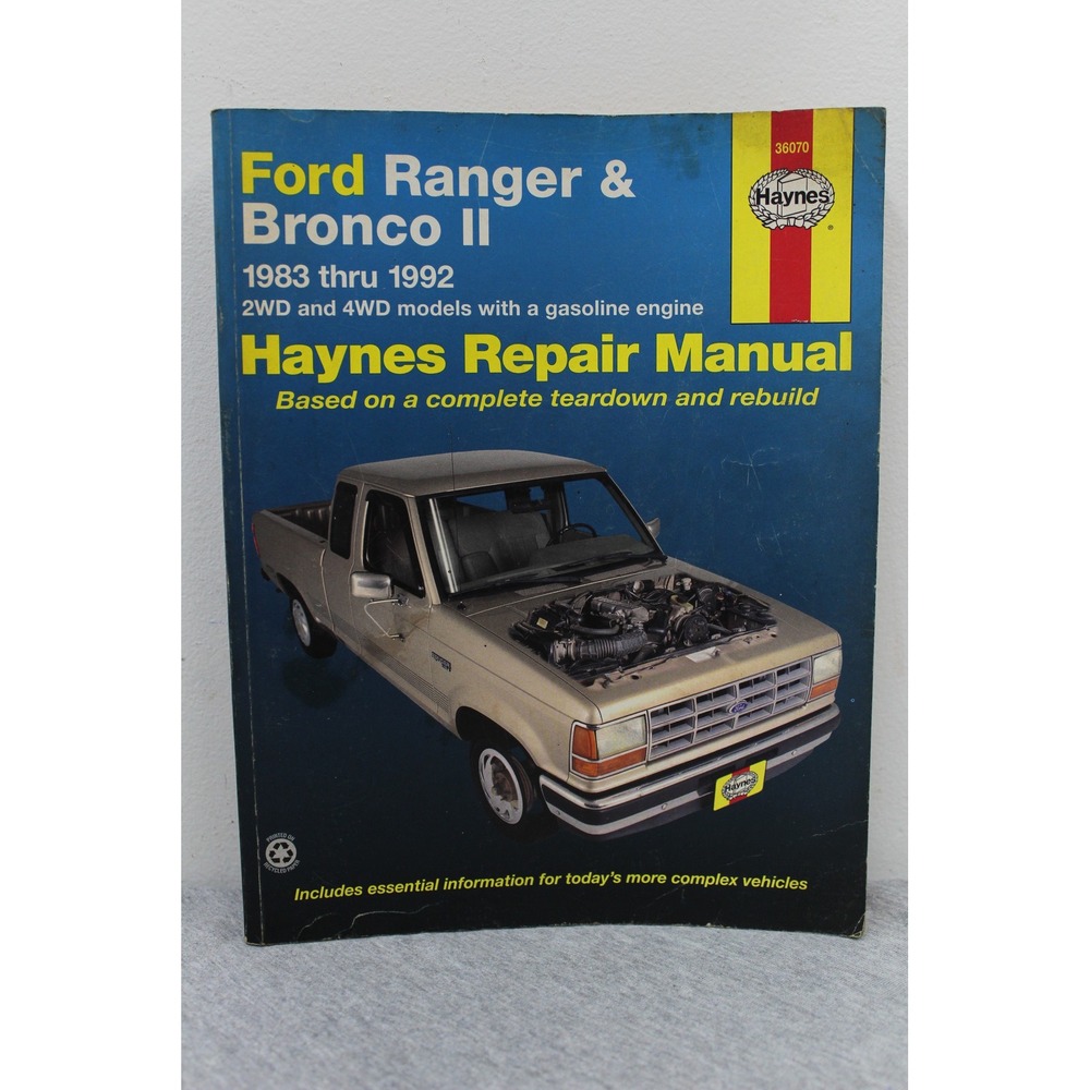 Haynes Repair Manual Ford Ranger Bronco II 1983-1992 Gasoline 2WD 4WD 36070